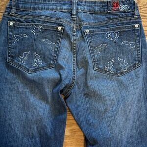 Vintage Request‎ Jeans Size 30 Bootcut Stretch Faded Distressed Wash Retro 2000s